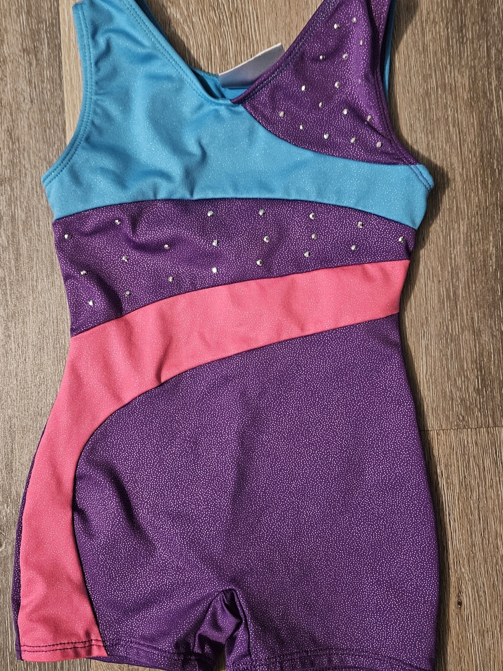 Danskin Purple, Turquoise & Pink Kids One-Piece Active Leotard